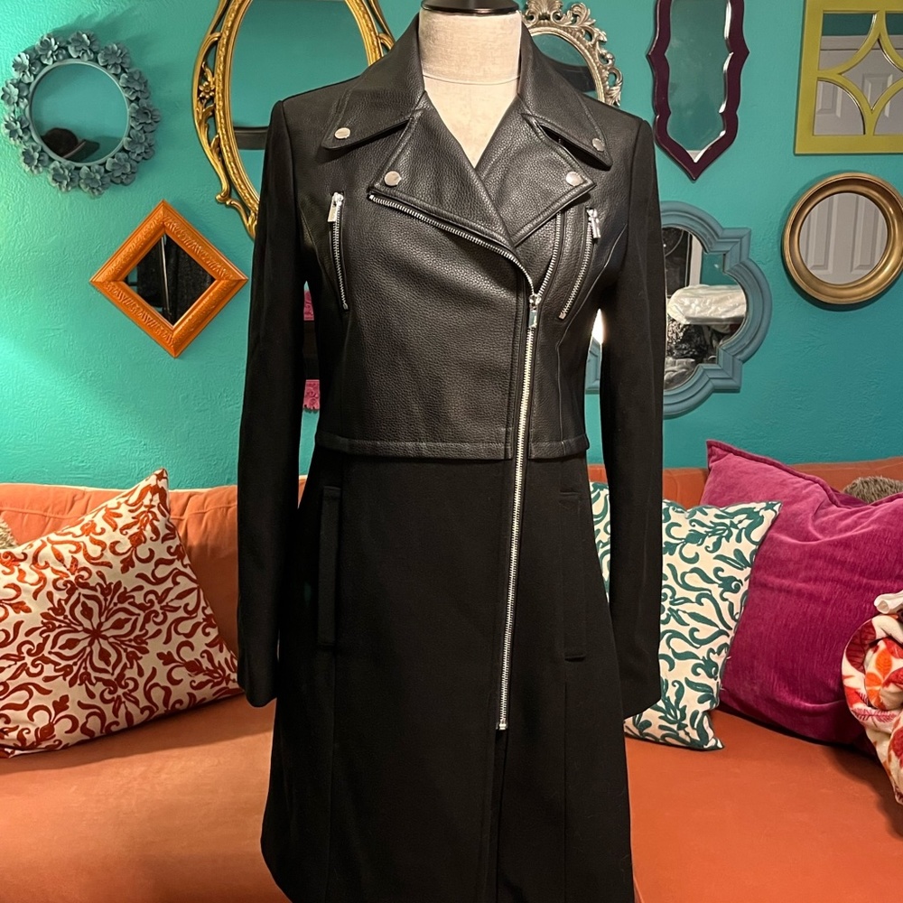 Black Moto Express Coat